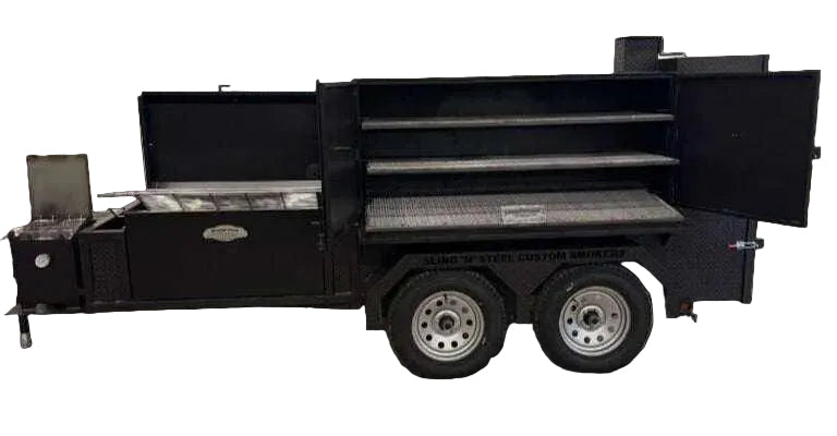 SNS Deluxe 72 Catering Trailer Smoker - Blowin' Smoke Cookers
