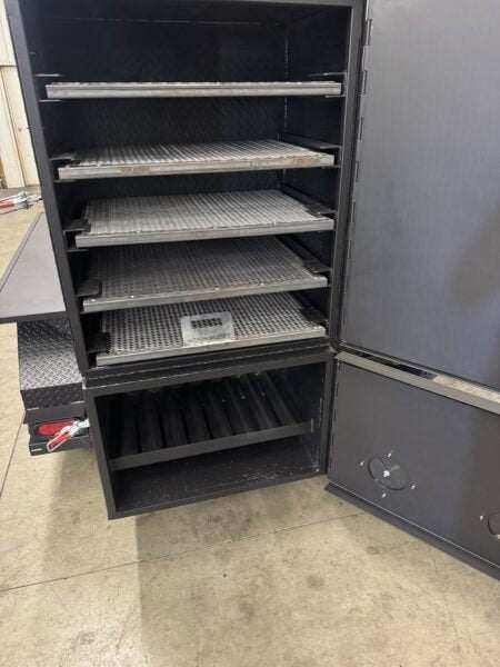 SNS Deluxe 72 Catering Trailer Smoker - Blowin' Smoke Cookers