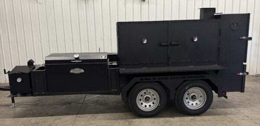SNS Deluxe 72 Catering Trailer Smoker - Blowin' Smoke Cookers