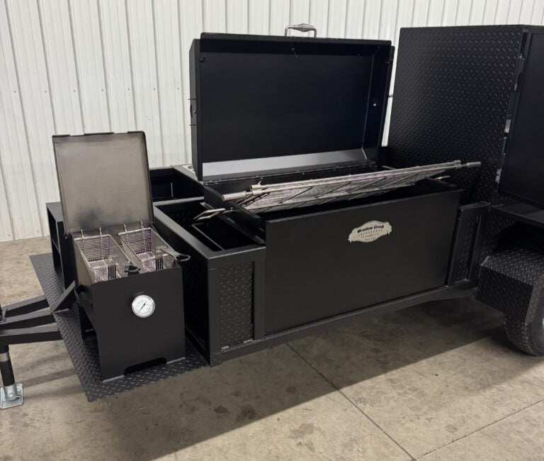 SNS Deluxe 72 Catering Trailer Smoker - Blowin' Smoke Cookers