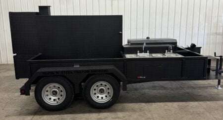 SNS Deluxe 72 Catering Trailer Smoker - Blowin' Smoke Cookers