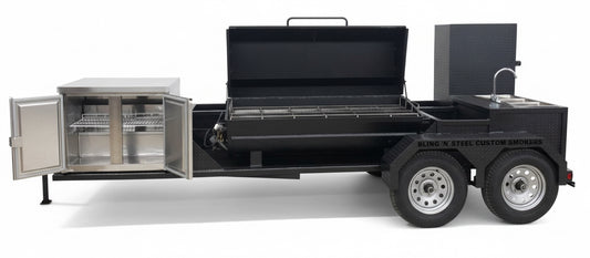 SNS Hospitality BBQ Trailer - Blowin' Smoke Cookers