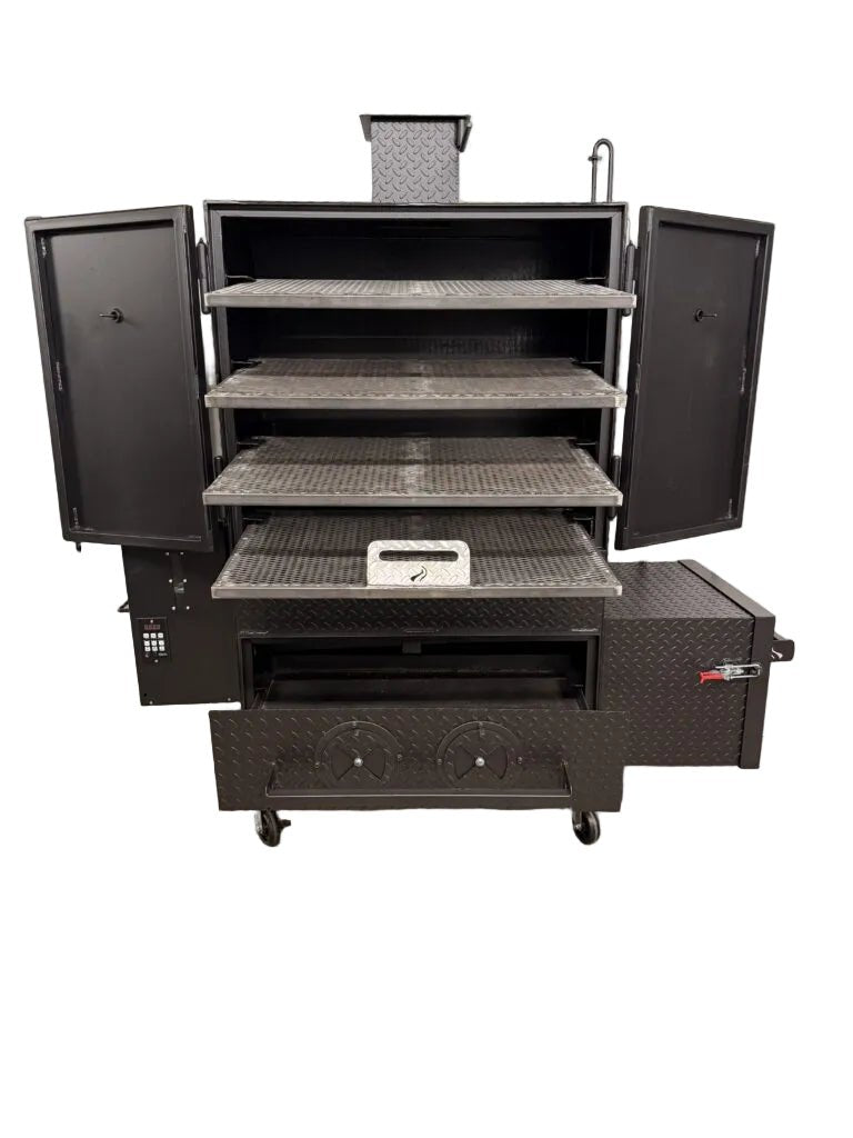 SNS Pellet Vault Wood Smoker Combo - Blowin' Smoke Cookers
