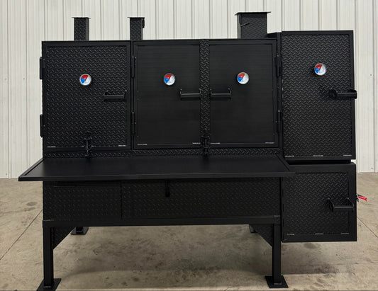 SNS Smoker And Grill Combo Concession Cabinet - Blowin' Smoke Cookers