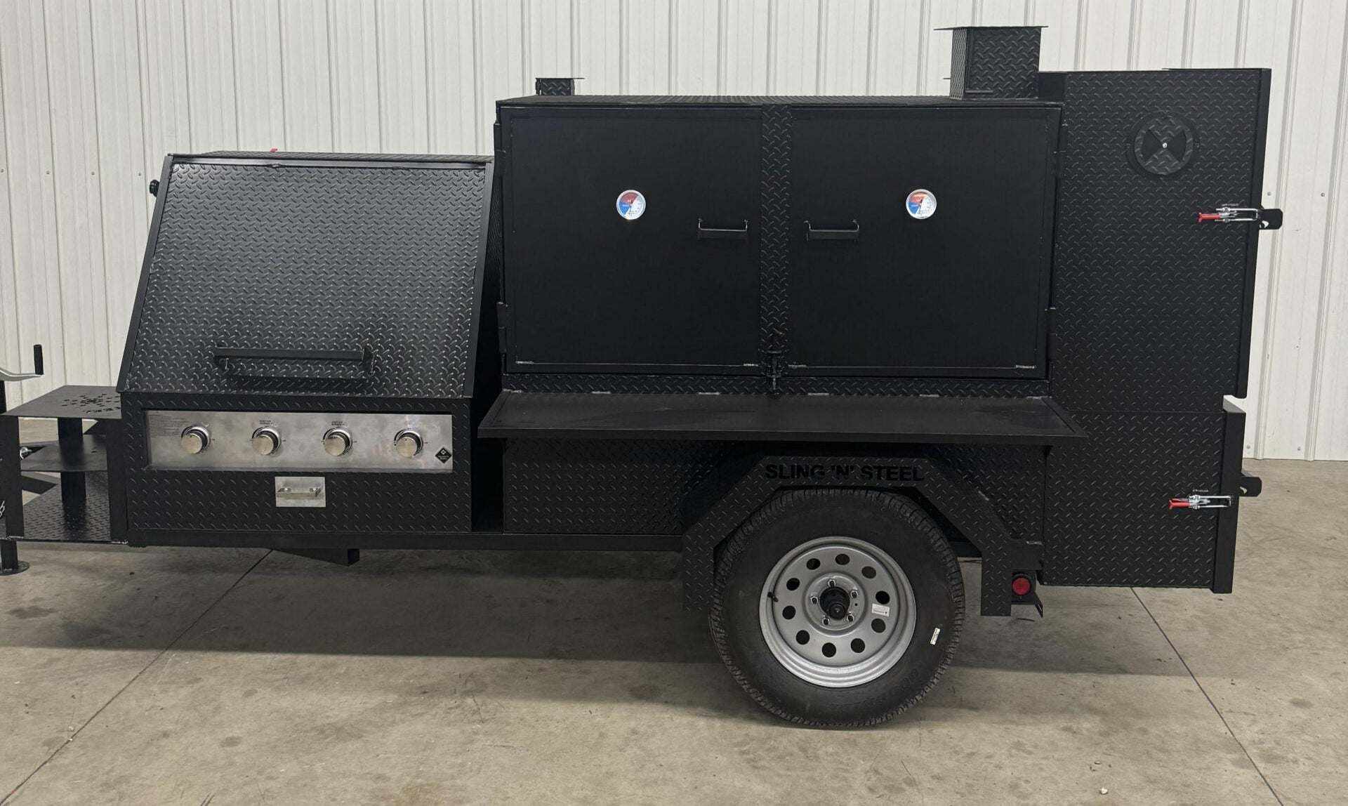 SNS Ultimate Smokehouse 60 w/ sink and griddle - Blowin' Smoke Cookers