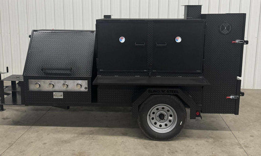 SNS Ultimate Smokehouse 60 w/ sink and griddle - Blowin' Smoke Cookers