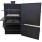 Wood Fired Smoker SNS Competition 60 Cabinet Smoker With BBQ 42 Rotating Rack Pit - Blowin' Smoke Cookers